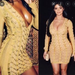 NWT House of CB Feodora mesh mini dress